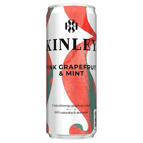 Napój gazowany Pimk Grapefruit and Mint o smaku różowego grejpfruta i mięty Kinley 250 ml