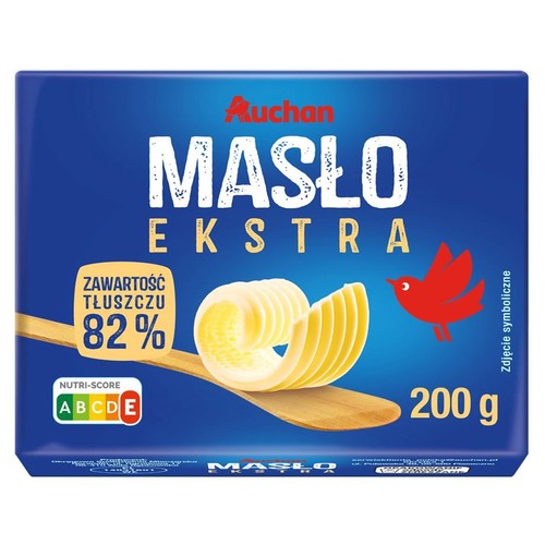 Masło ekstra 82% tłuszczu Auchan 200 g