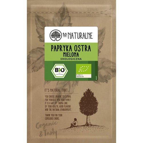 Ekologiczna papryka ostra mielona To Naturalne 15 g