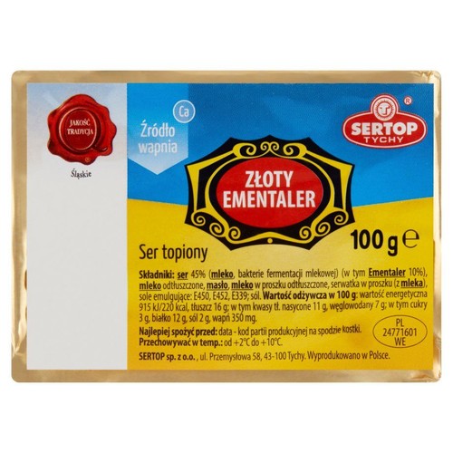 Ser topiony ementaler Sertop 100 g